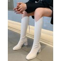 女士厚底过膝靴——后拉链设计