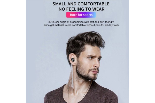 F9 Bluetooth 5.0 True Wireless Earbuds — IPX7 Waterproof, LED Digital Display, 2000mAh Charging Case