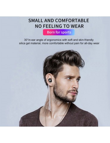 F9 Bluetooth 5.0 True Wireless Earbuds — IPX7 Waterproof, LED Digital Display, 2000mAh Charging Case