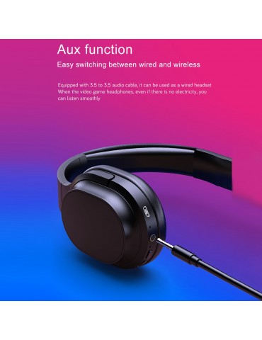 OY713 Wireless Over-Ear Headphones — Bluetooth 5.0, Built-in Mic, FM Radio, TF Card Slot & KTV Monitoring Mode
