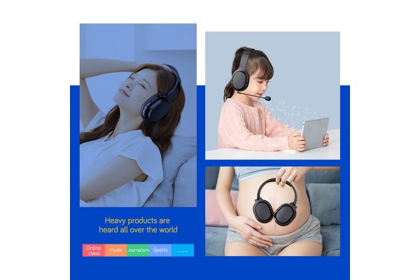 OY713 Wireless Over-Ear Headphones — Bluetooth 5.0, Built-in Mic, FM Radio, TF Card Slot & KTV Monitoring Mode