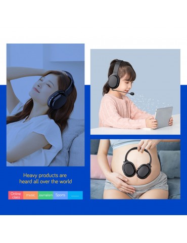 OY713 Wireless Over-Ear Headphones — Bluetooth 5.0, Built-in Mic, FM Radio, TF Card Slot & KTV Monitoring Mode