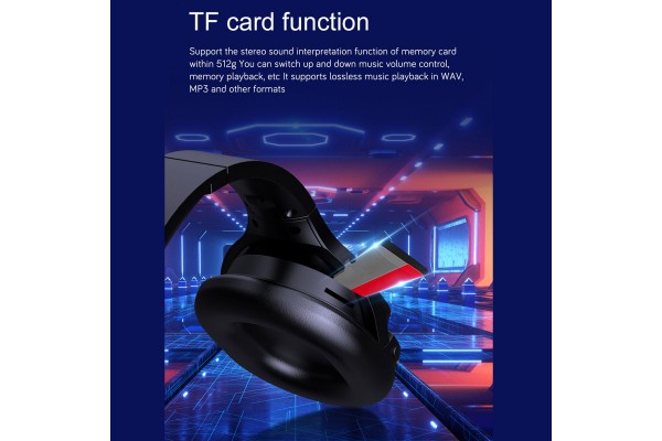 OY713 Wireless Over-Ear Headphones — Bluetooth 5.0, Built-in Mic, FM Radio, TF Card Slot & KTV Monitoring Mode