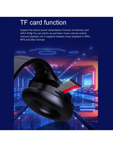 OY713 Wireless Over-Ear Headphones — Bluetooth 5.0, Built-in Mic, FM Radio, TF Card Slot & KTV Monitoring Mode