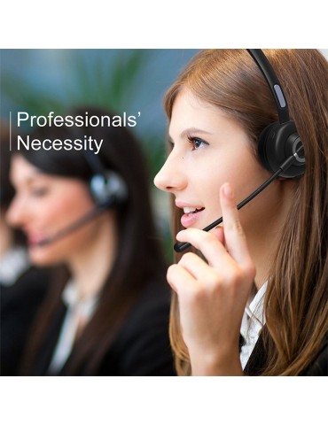 BH-M97 Bluetooth 5.0 Over-Ear Headset with Active Noise-Cancelling Microphone