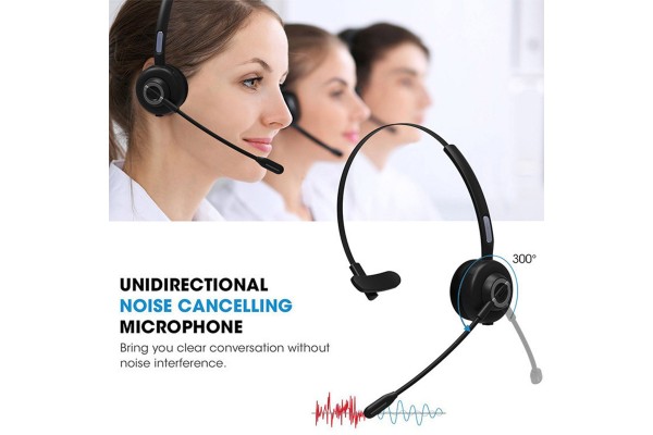 BH-M97 Bluetooth 5.0 Over-Ear Headset with Active Noise-Cancelling Microphone