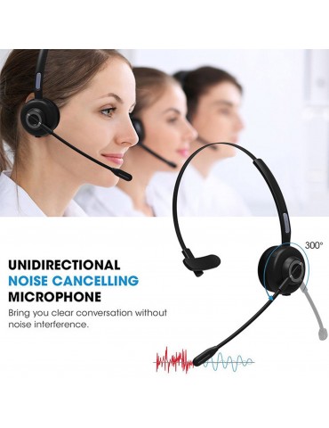BH-M97 Bluetooth 5.0 Over-Ear Headset with Active Noise-Cancelling Microphone