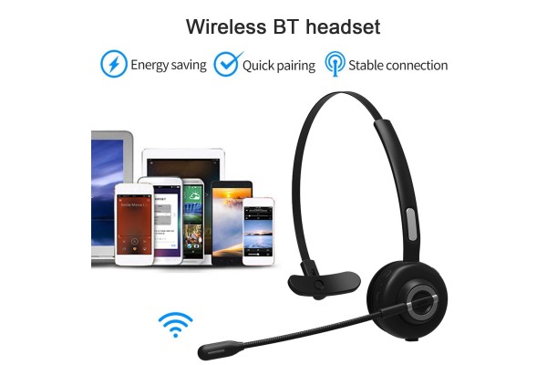 BH-M97 Bluetooth 5.0 Over-Ear Headset with Active Noise-Cancelling Microphone