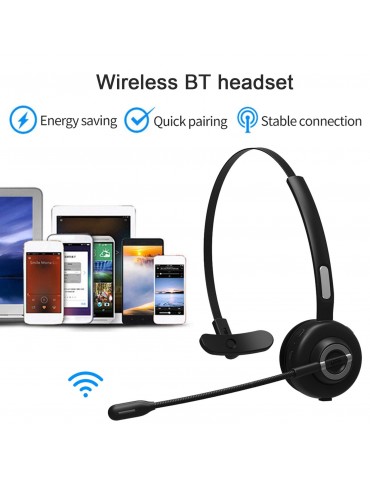 BH-M97 Bluetooth 5.0 Over-Ear Headset with Active Noise-Cancelling Microphone
