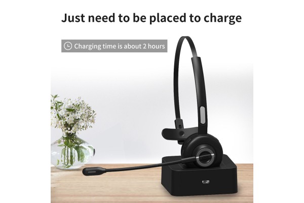 BH-M97 Bluetooth 5.0 Over-Ear Headset with Active Noise-Cancelling Microphone