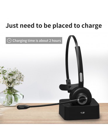 BH-M97 Bluetooth 5.0 Over-Ear Headset with Active Noise-Cancelling Microphone