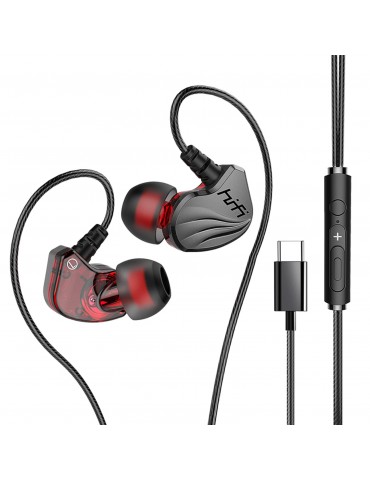 T2000 USB-C In-Ear Headphones — IPX5 Sweat-Resistant, Memory Metal Ear Hooks