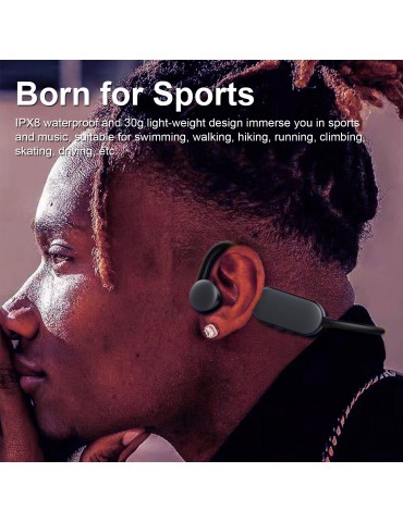 Q50 Bone Conduction Headphones — 8GB Storage, IPX8 Waterproof, Bluetooth 5.0