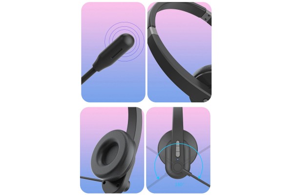 2.4GHz Wireless Over-Ear Headset with ENC Microphone & 40-Hour Battery