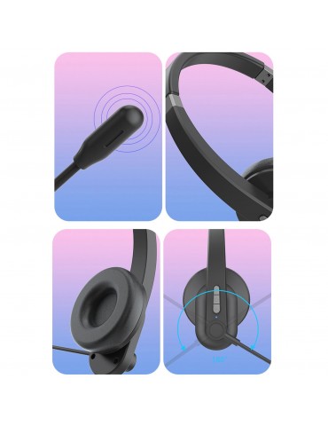 2.4GHz Wireless Over-Ear Headset with ENC Microphone & 40-Hour Battery