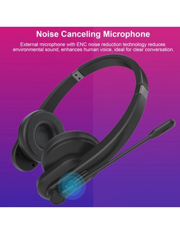 2.4GHz Wireless Over-Ear Headset with ENC Microphone & 40-Hour Battery