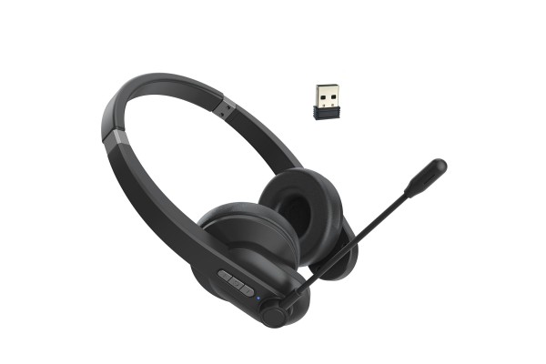 2.4GHz Wireless Over-Ear Headset with ENC Microphone & 40-Hour Battery