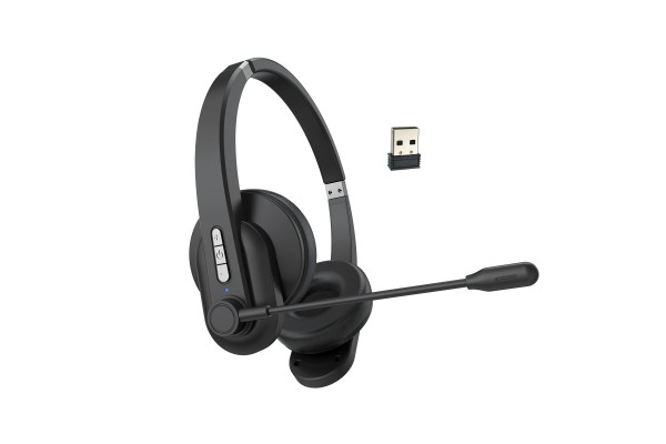 2.4GHz Wireless Over-Ear Headset with ENC Microphone & 40-Hour Battery