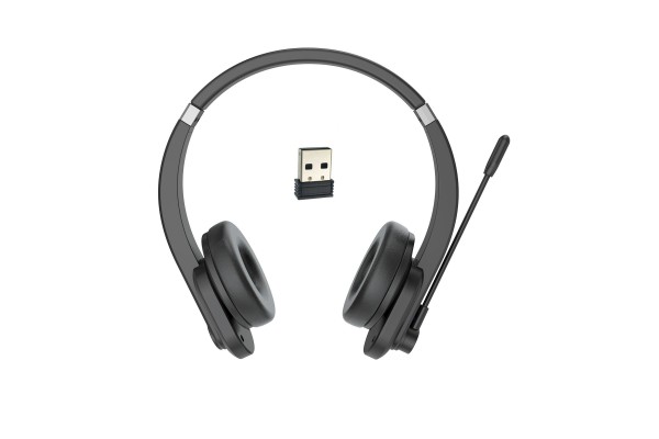 2.4GHz Wireless Over-Ear Headset with ENC Microphone & 40-Hour Battery