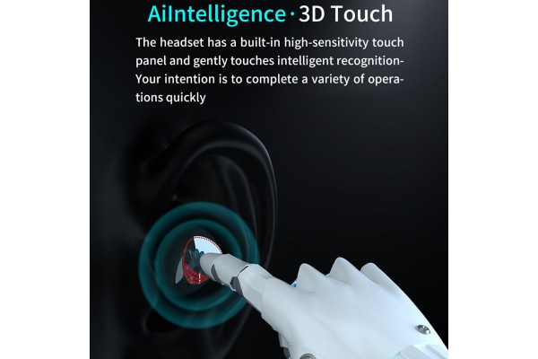 M10A True Wireless Bluetooth 5.1 Earbuds with LED Power Display & USB-Powered Charging Case