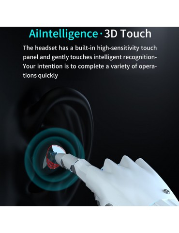 M10A True Wireless Bluetooth 5.1 Earbuds with LED Power Display & USB-Powered Charging Case