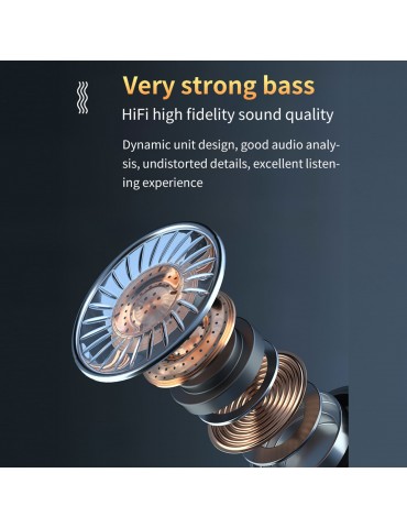 M10A True Wireless Bluetooth 5.1 Earbuds with LED Power Display & USB-Powered Charging Case