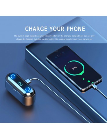 F9-8 Wireless Bluetooth 5.0 Earbuds — 8D Hi-Fi Audio & CVC 8.0 Smart Noise Cancellation