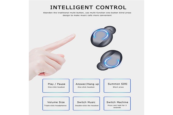 F9-8 Wireless Bluetooth 5.0 Earbuds — 8D Hi-Fi Audio & CVC 8.0 Smart Noise Cancellation