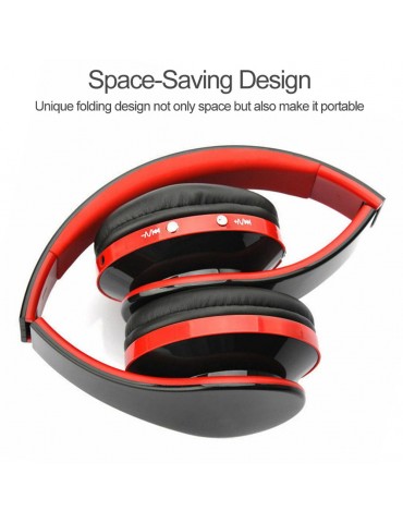 Foldable Bluetooth 3.0 Headphones with 3.5mm Jack & CVC 6.0 Noise Cancellation