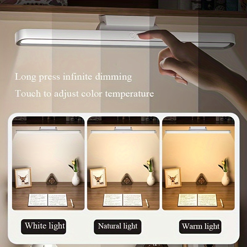 USB-Rechargeable Magnetic LED Reading Lamp — 360° Rotatable, Eye-Care Desk Lamp