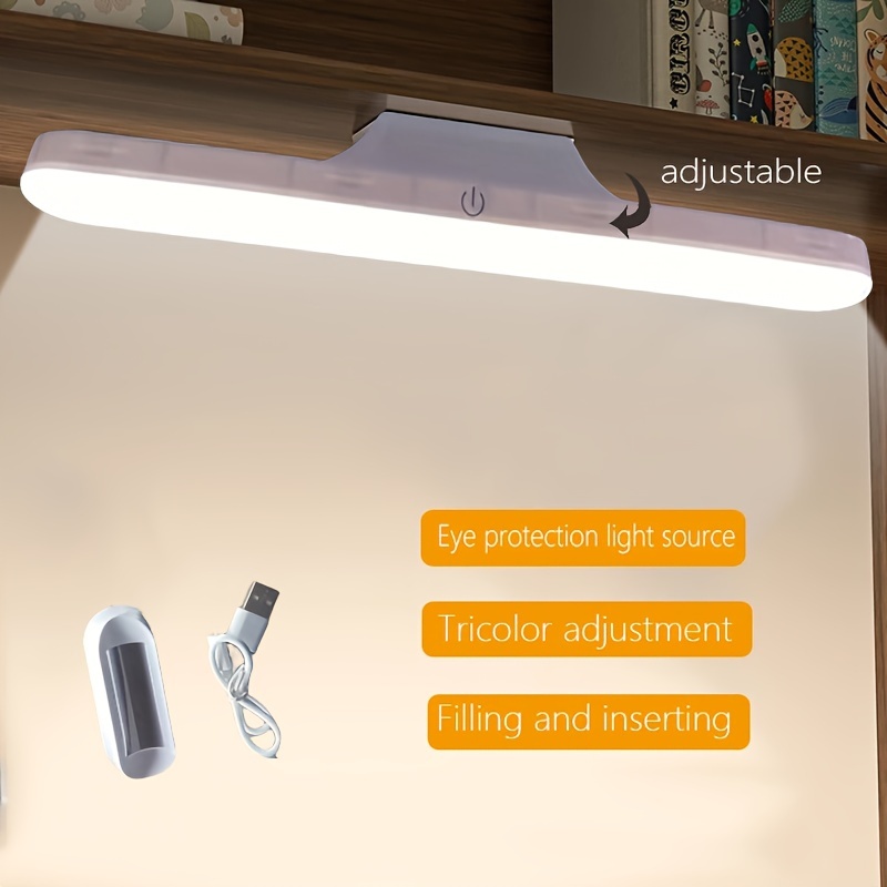 USB-Rechargeable Magnetic LED Reading Lamp — 360° Rotatable, Eye-Care Desk Lamp