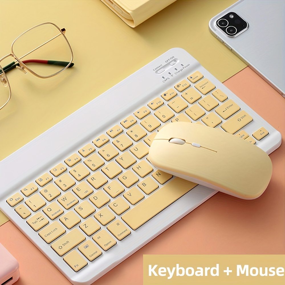 Keyboard and mouse in use with a laptop