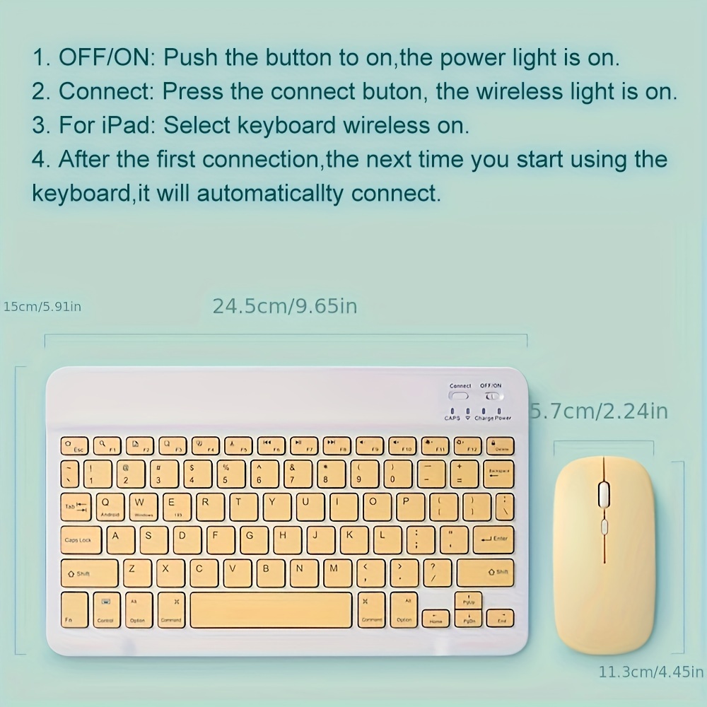 Ultra-Thin Bluetooth Keyboard and Mouse Set — Rechargeable