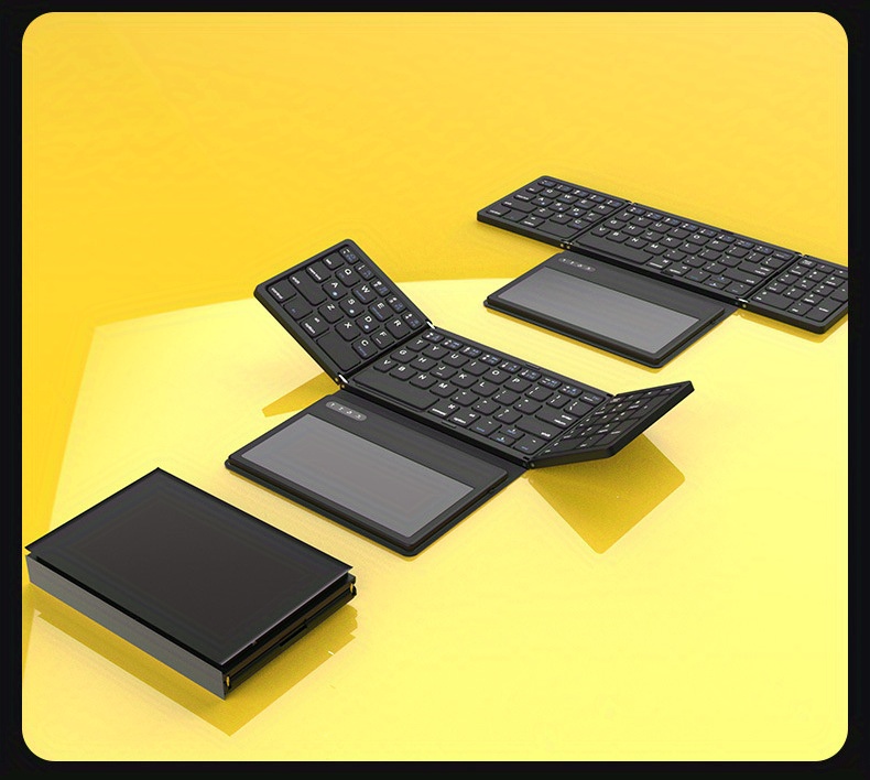 Foldable Wireless Keyboard with Touchpad — Bluetooth & Rechargeable