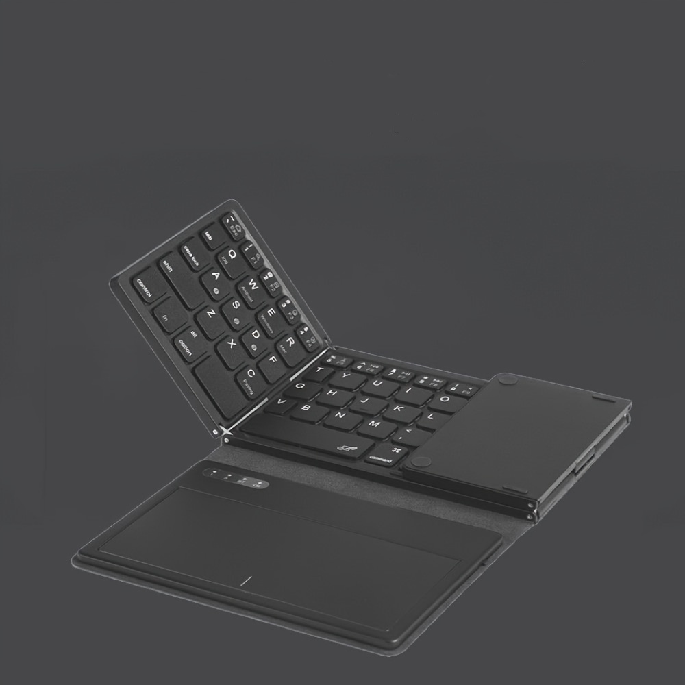 Foldable Wireless Keyboard with Touchpad — Bluetooth & Rechargeable