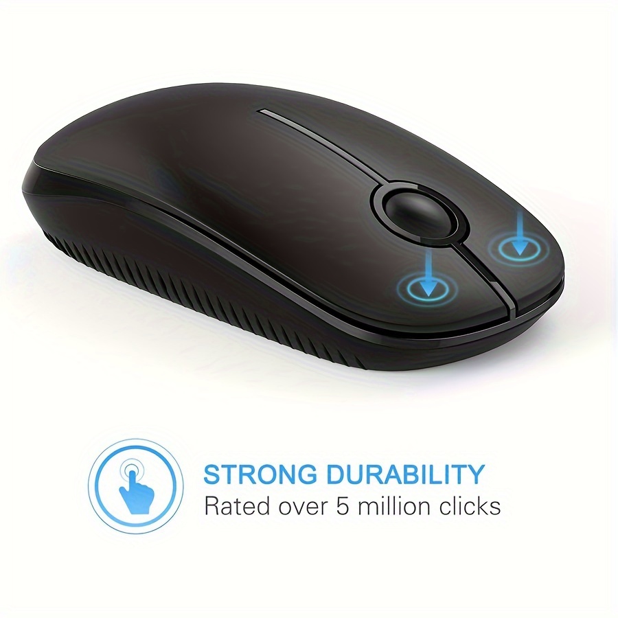 Wireless Portable Mouse — Ultra-Thin Silent 2.4G, Compatible with Laptops & Mac