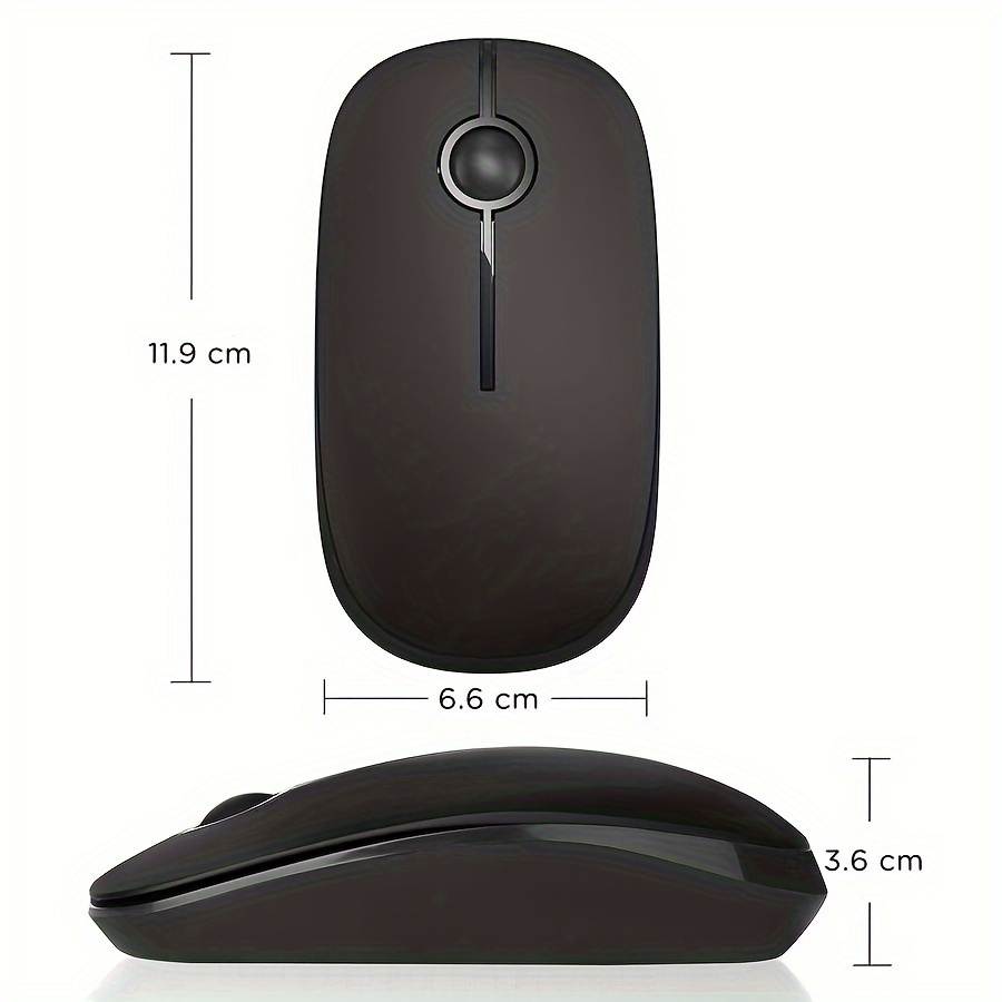 Wireless Portable Mouse — Ultra-Thin Silent 2.4G, Compatible with Laptops & Mac