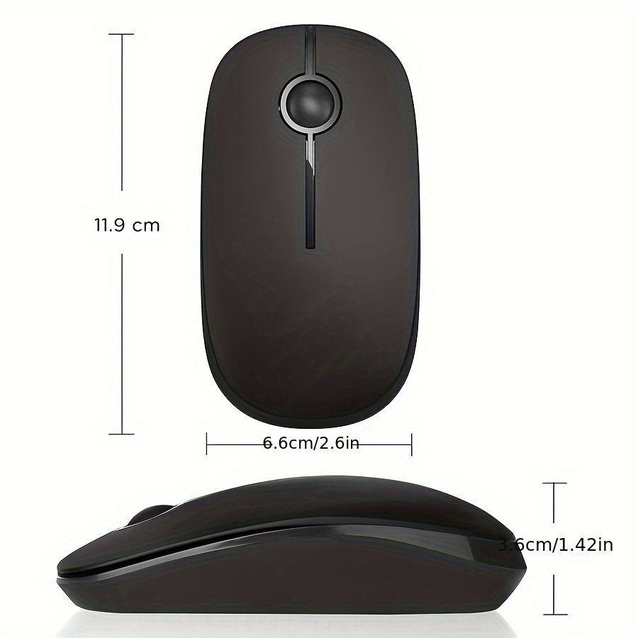 Wireless Portable Mouse — Ultra-Thin Silent 2.4G, Compatible with Laptops & Mac