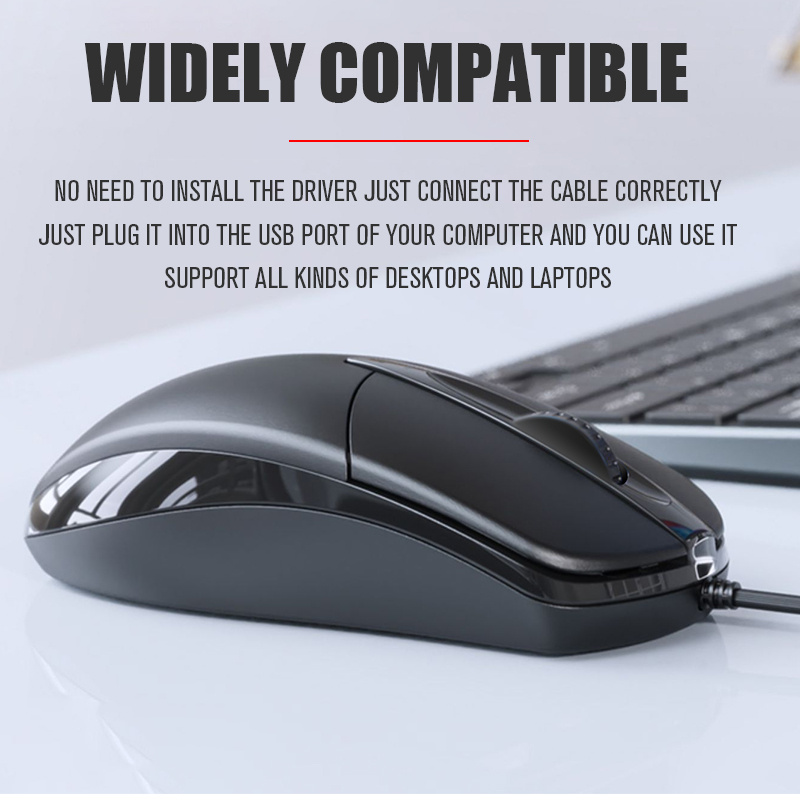 Ultra-Thin Ergonomic Gaming Mouse – 1200 DPI, Wired, 95g