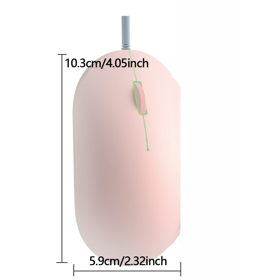 Silent Mini USB Mouse – 1600 DPI, Ambidextrous
