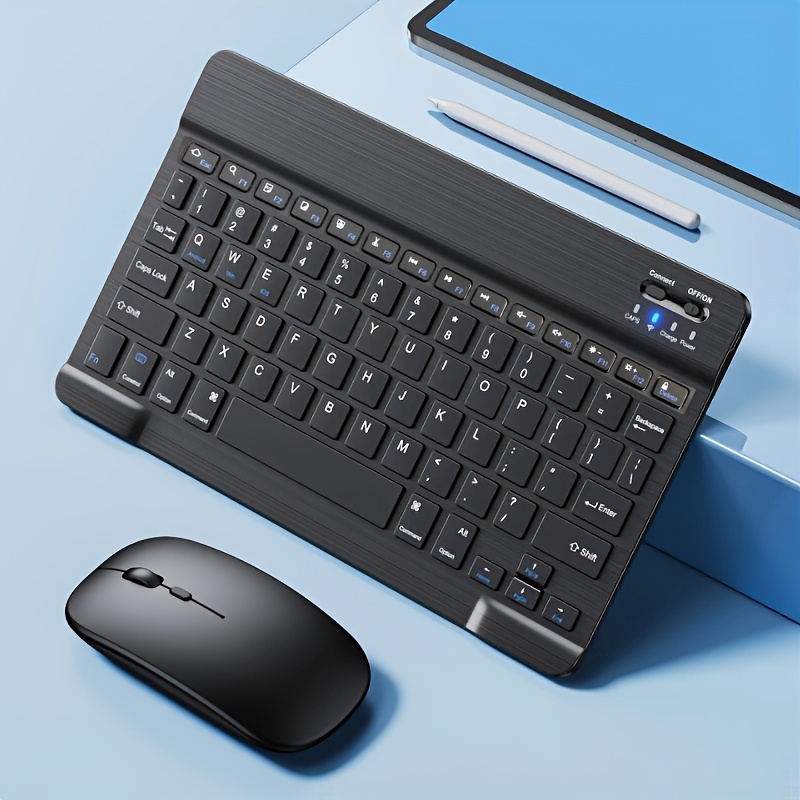 10-Inch Ultra-Thin Rechargeable Wireless Keyboard — Compatible with iOS, Android & Windows