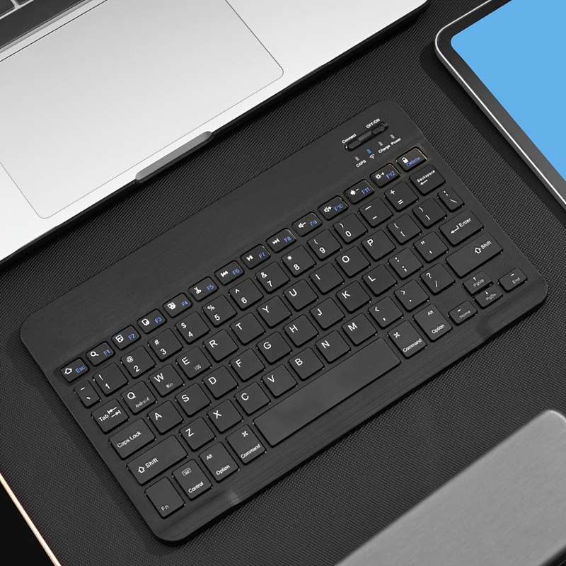10-Inch Ultra-Thin Rechargeable Wireless Keyboard — Compatible with iOS, Android & Windows
