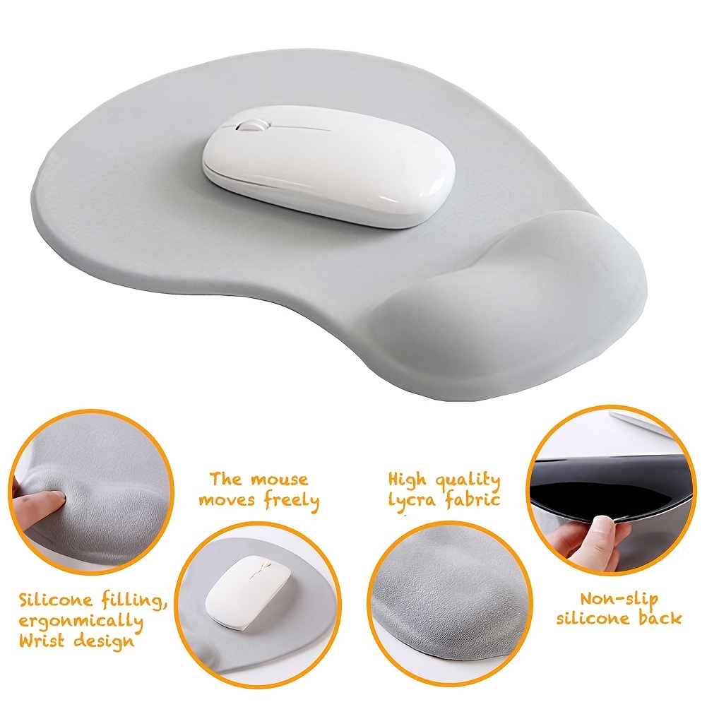 Ergonomic Gel Wrist Rest Mouse Pad — Non-Slip & Washable