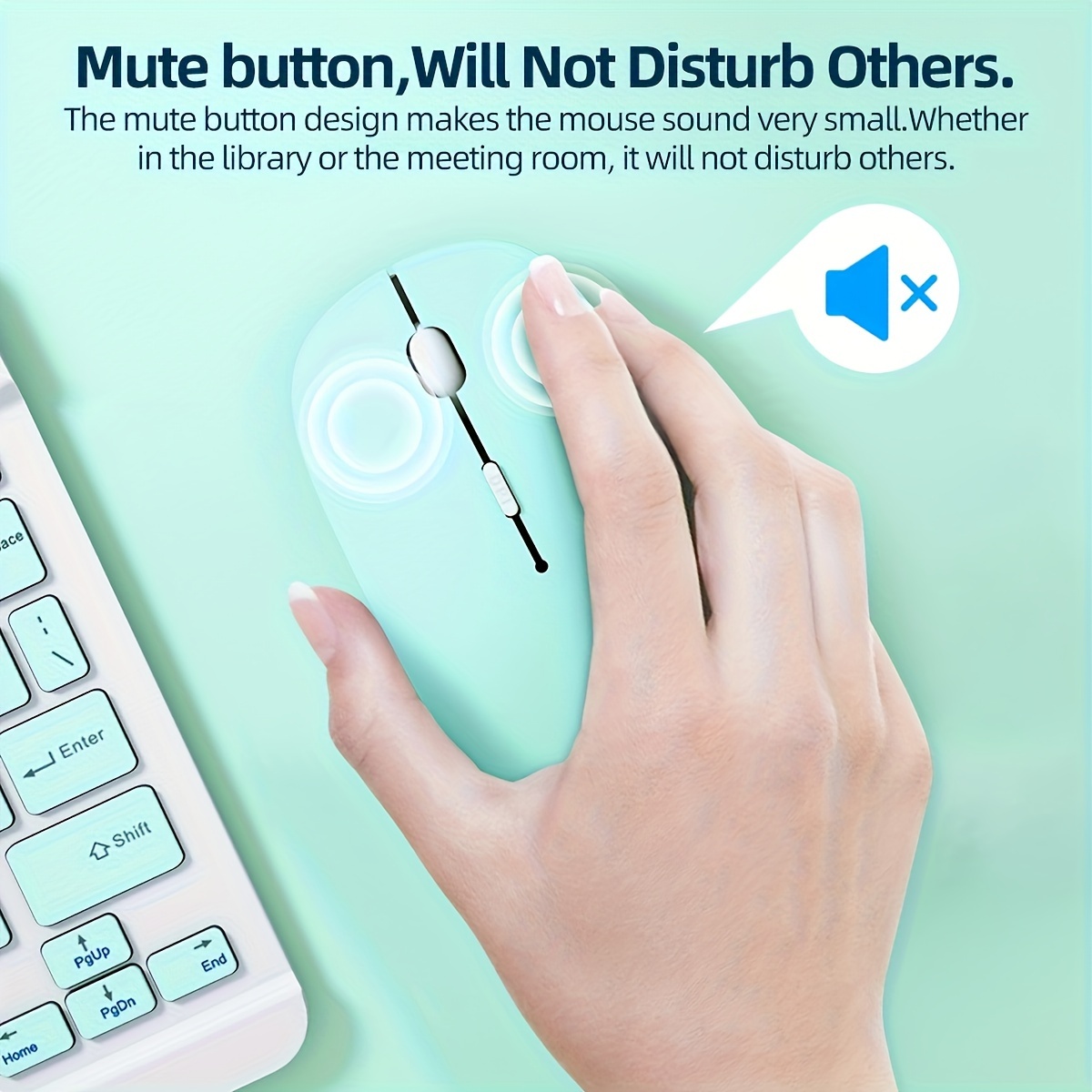 Universal Wireless Optical Mouse — 3-Stage DPI Adjustment & Silent Click Technology