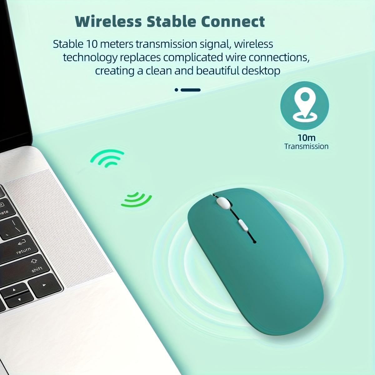 Universal Wireless Optical Mouse — 3-Stage DPI Adjustment & Silent Click Technology
