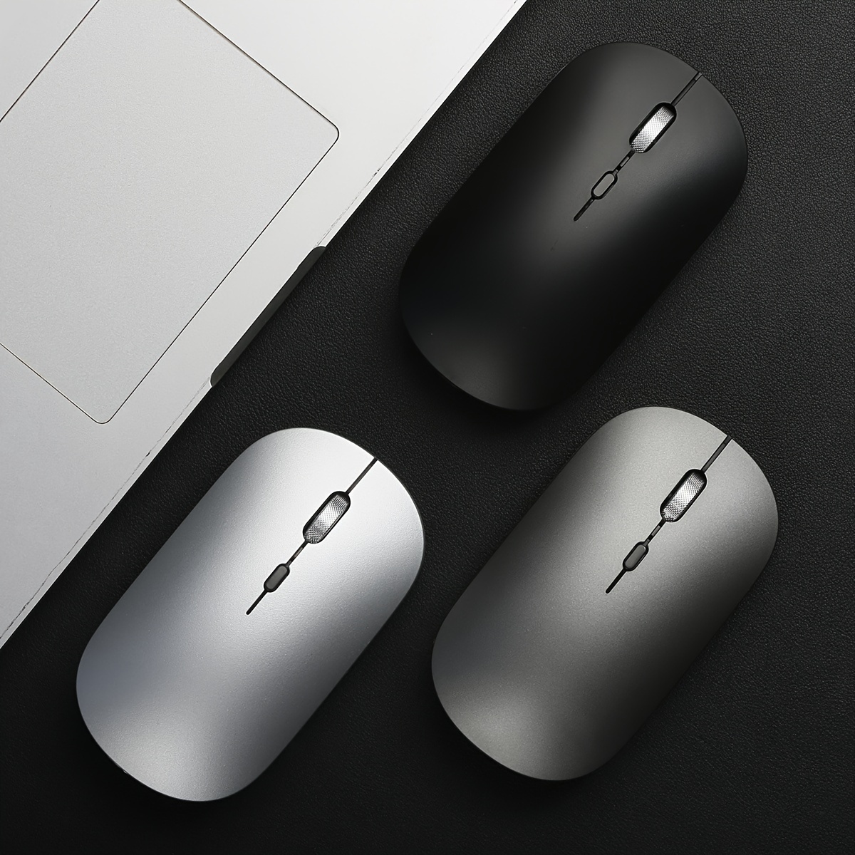 Wireless Ergonomic Silent Mouse – 2.4 GHz, Metal Body
