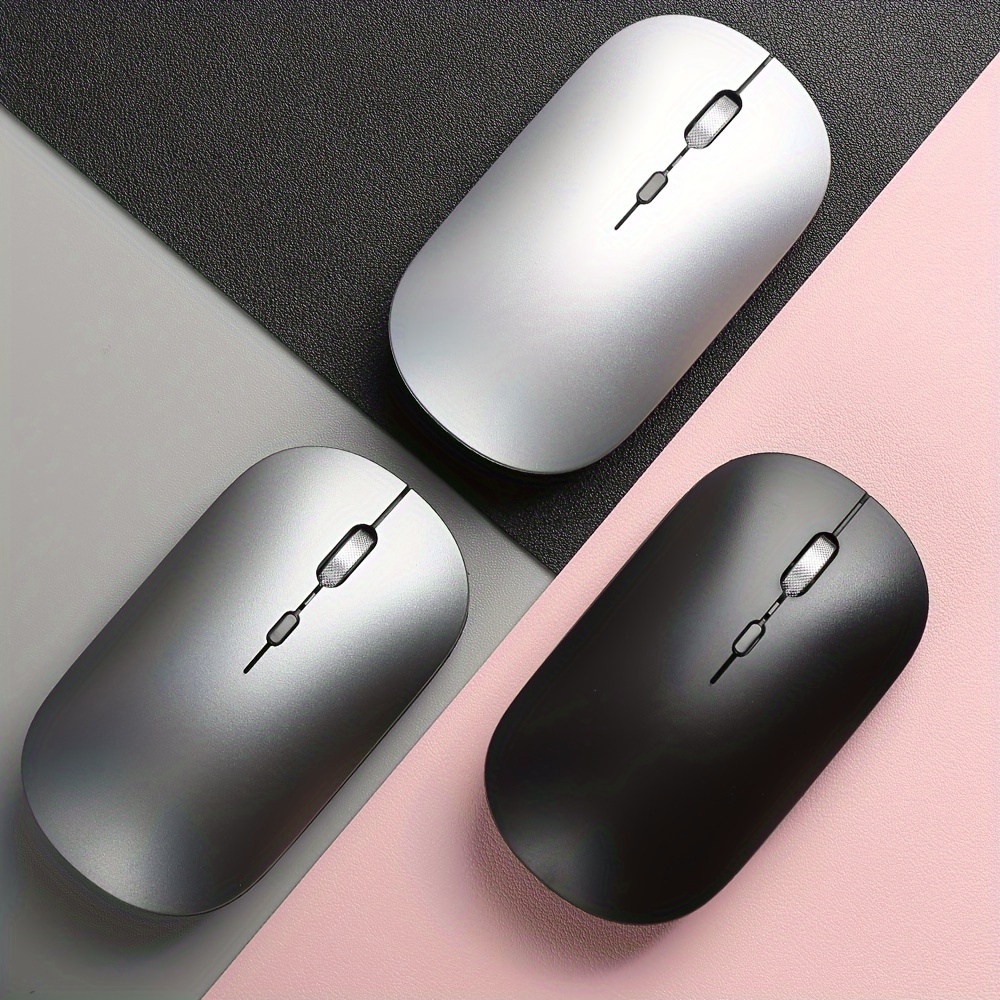 Wireless Ergonomic Silent Mouse – 2.4 GHz, Metal Body