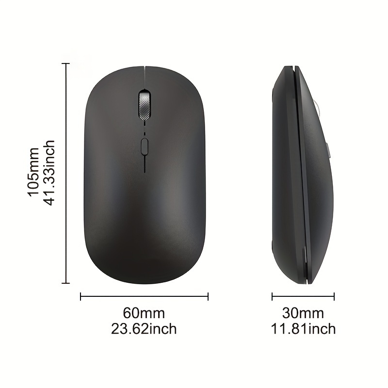 Wireless Ergonomic Silent Mouse – 2.4 GHz, Metal Body