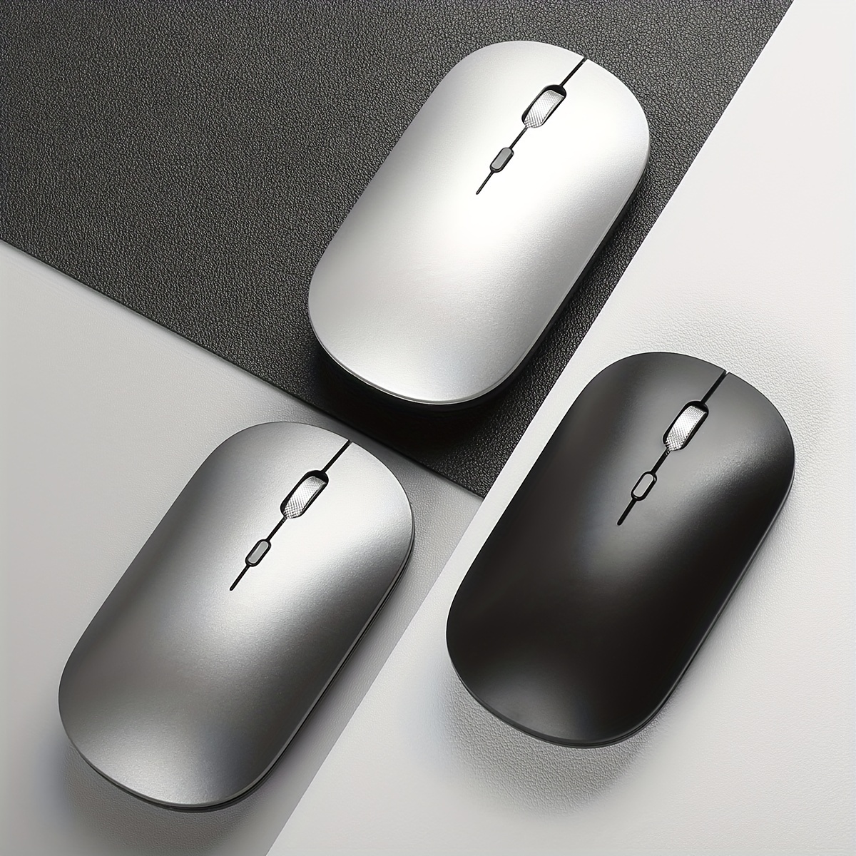 Wireless Ergonomic Silent Mouse – 2.4 GHz, Metal Body