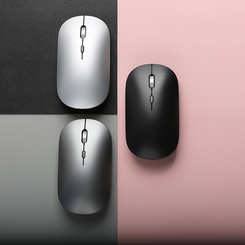 Wireless Ergonomic Silent Mouse – 2.4 GHz, Metal Body